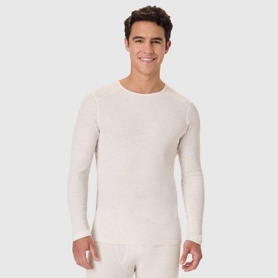 Hanes Men's Thermal Long Sleeve Waffle Knit Shirt - Oatmeal L