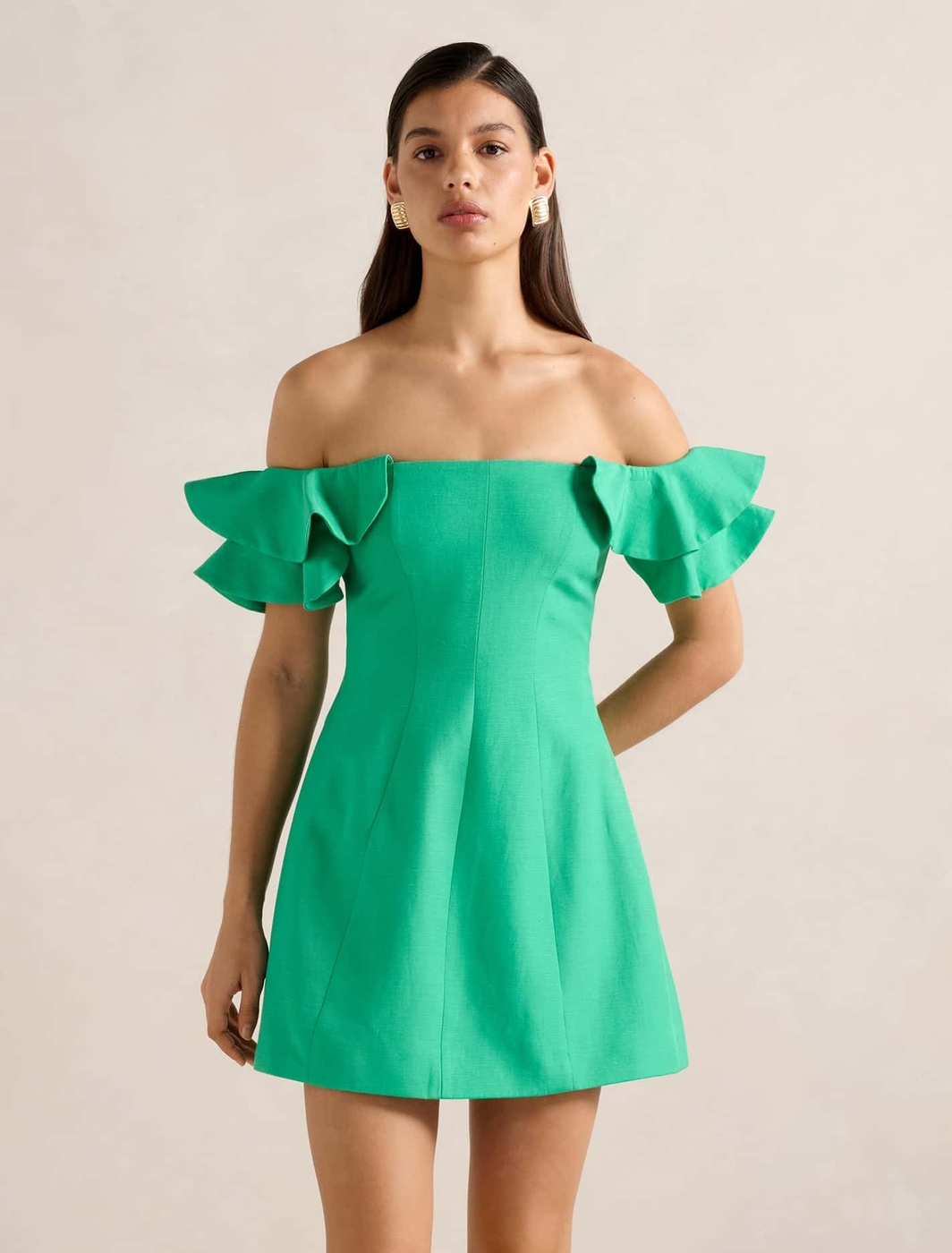 Kenzie Off Shoulder Ruffle Mini
