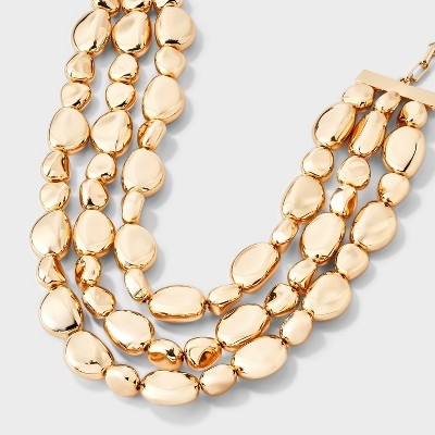 Beaded Drop Necklace - A New Day™ Gold/Multi