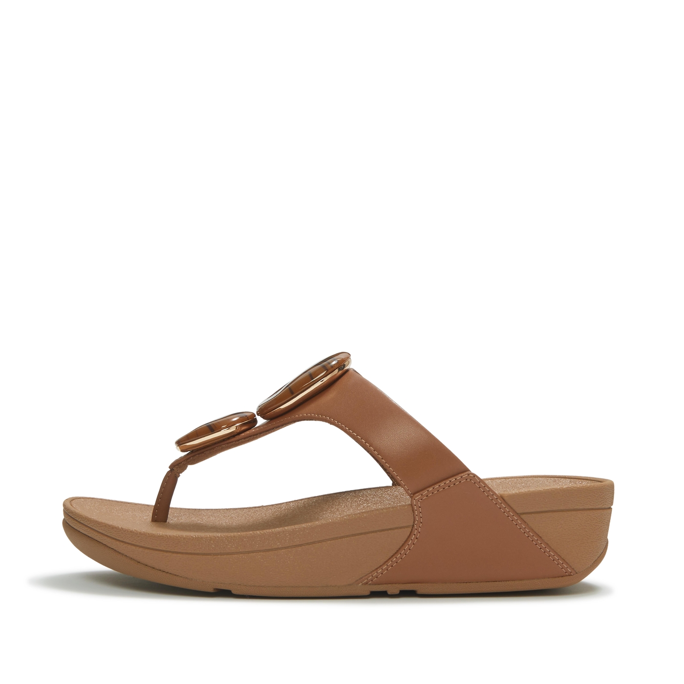 Women's Lulu Marbled-Stone Leather Toe-Posts | Fitflop UK