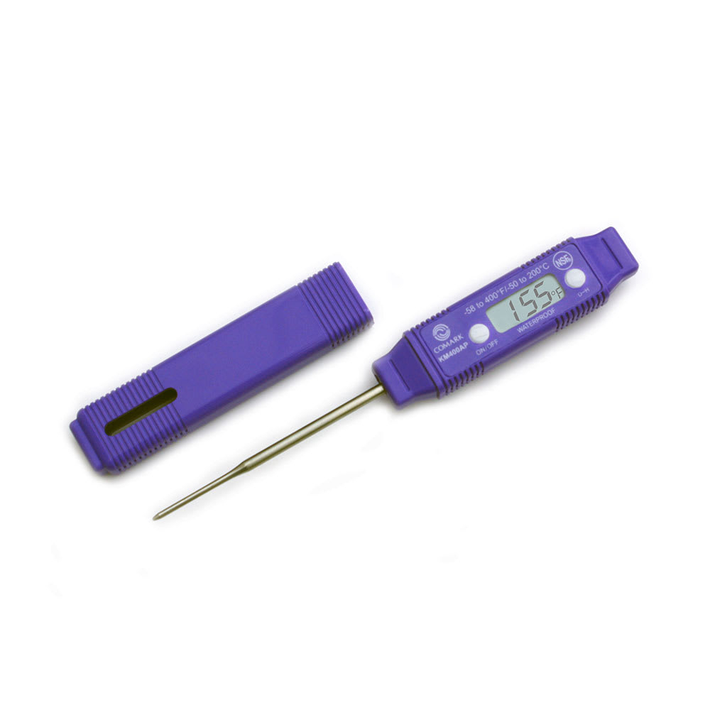 Comark KM400AP Digital Pen-Type Pocket Thermometer w/ 3" Stem, Purple