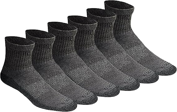Dickies Men's Dri-Tech Moisture Control Quarter Socks Multi-Pack