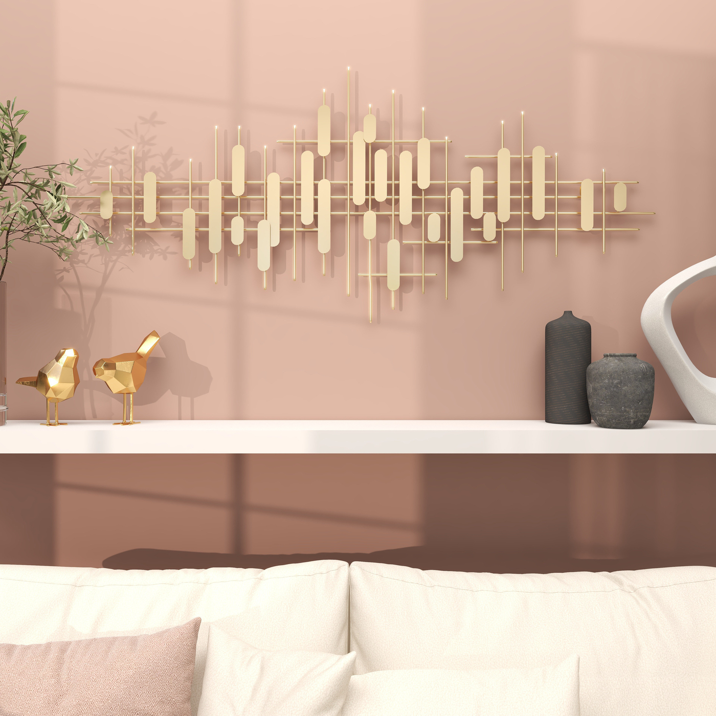 CosmoLiving by Cosmopolitan Metal Geometric Layered Geometric Home Wall Decor & Reviews 
