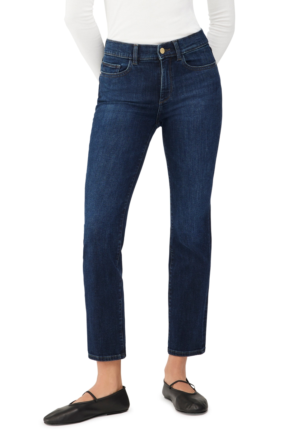 Mara Instasculpt Mid Rise Ankle Straight Leg Jeans