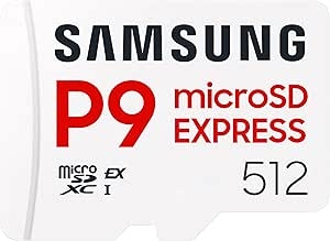 Samsung P9 Express microSD Express 512 GB High Speed Gaming Memory Card for Nintendo Switch 2, up to 800 MB/s Read, up to 310 MB/s Write, for 4K UHD Video, Consoles and Cameras, MB-MK512T/WW