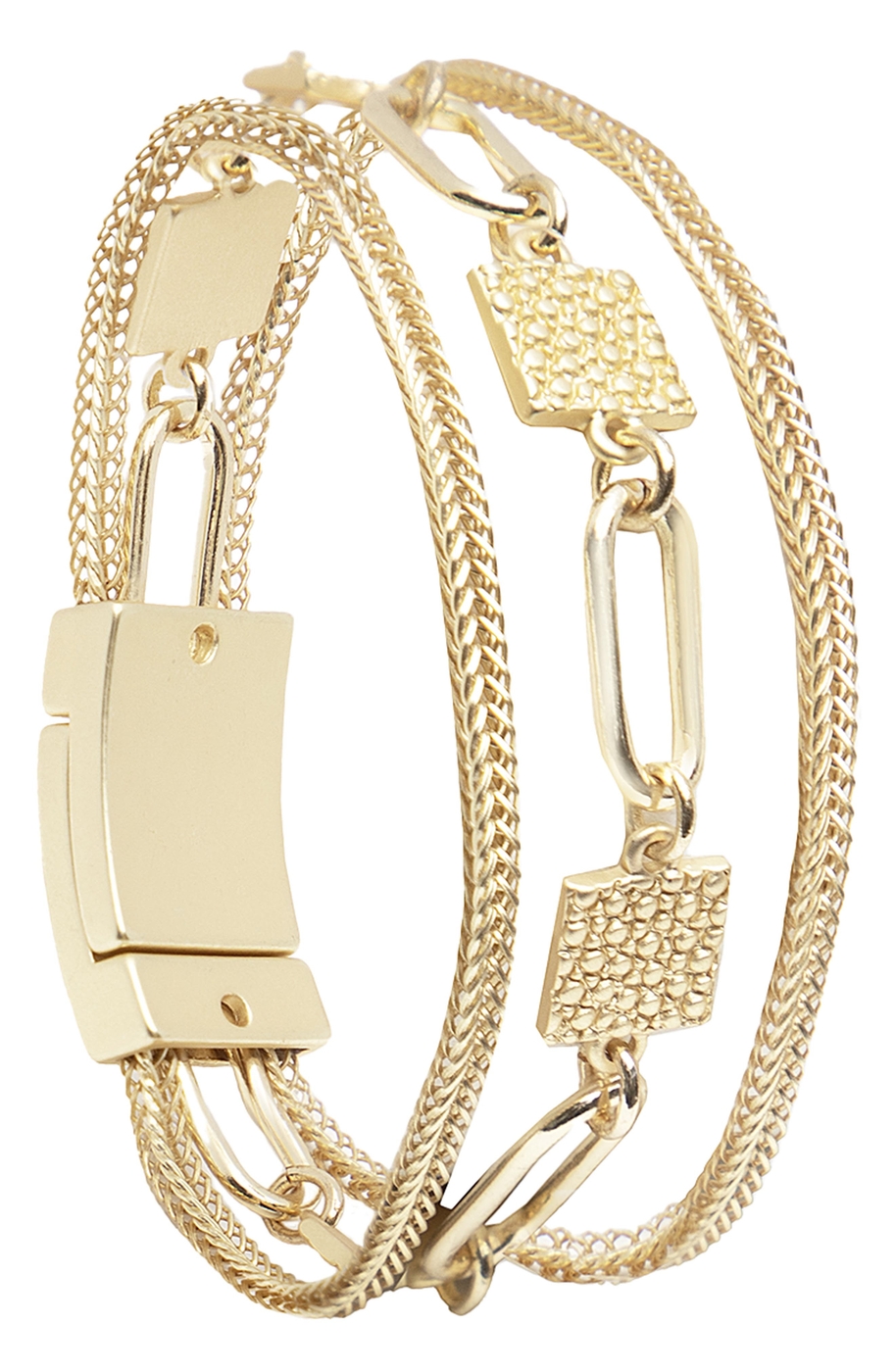 Chain Link Hammered Bracelet