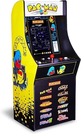 Arcade1Up PAC-MAN Classic SE Arcade Game Machine – 1.22 Meter Cabinet, 13 Classic Video Games, 39.62 cm IPS Display, Easy Assembly, Perfect for At-Home Gaming