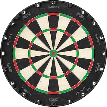 Target Darts Aspar Dart Board | Steel Tip Dartboard with Self Recovering Sisal Bristles & Rotational Score Ring | Thin Wire Regulation Competition Size Dart Board Set | Professional Darts Accessories