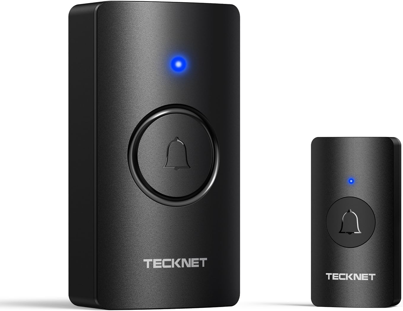 TECKNET Wireless Doorbell 1312FT, IP67 Waterproof Classroom Doorbell Battery-Powered Door Bell, 60 Chimes 5-Level Volume, 4.5-year Battery Life, Electric Doorbells No Plug-in Required for Home