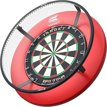 Target Darts Corona Vision Dartboard Lighting System, Black Frame | White LED Dart Board Surround Ring Light with Magnetic Feet | Shadow Eliminating Dartboard Light | Professional Darts Accessories