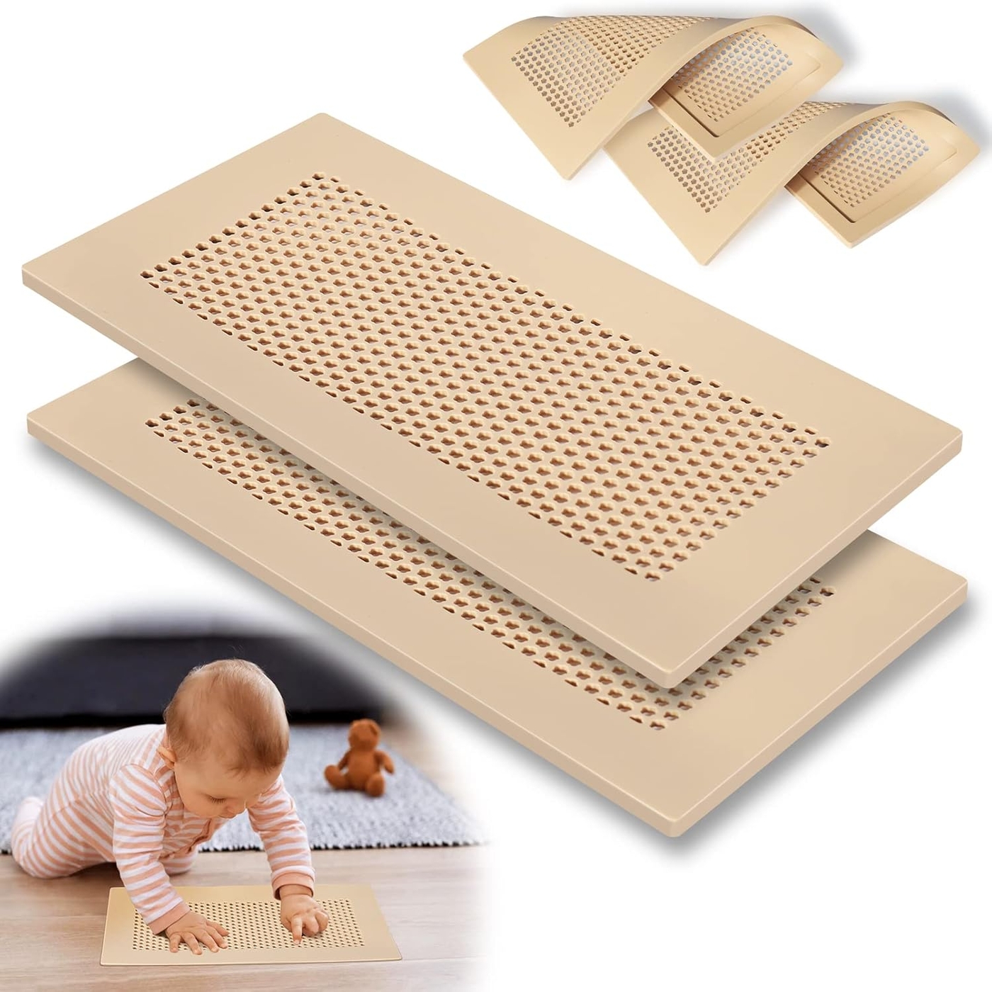Orzbow Baby Proofing Soft Silicone Vent Cover for Home Wall/Ceiling/Floor Register of Width 5.3