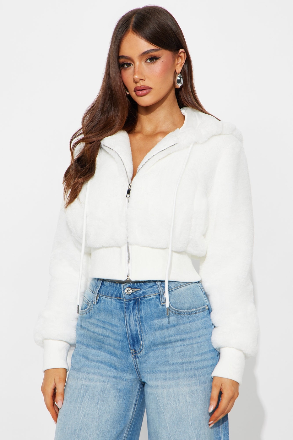 Keep Me Warm Faux Fur Jacket - Ivory