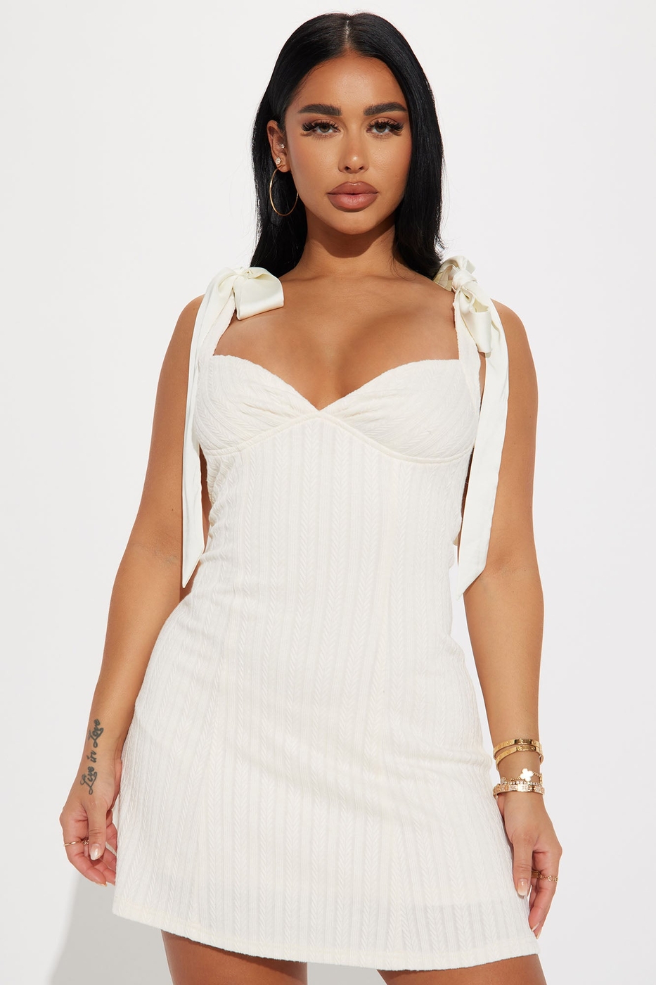 Delicate Touch Mini Dress - Cream | Fashion Nova