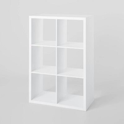 13'' 6 Cube Organizer White - Brightroom™: Decorative Bookshelf, Cubby Storage, MDF & Particle Board, 13