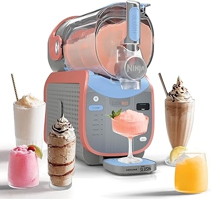 Ninja SLUSHi MAX Smart Frozen Drink Maker, 12+ Servings, Peach, FS605