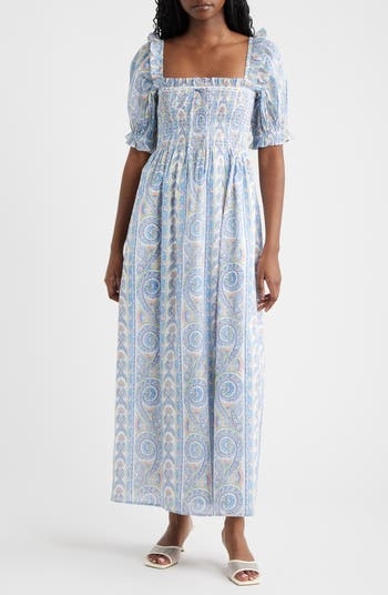 The Scarlett Paisley Nap Midi Dress