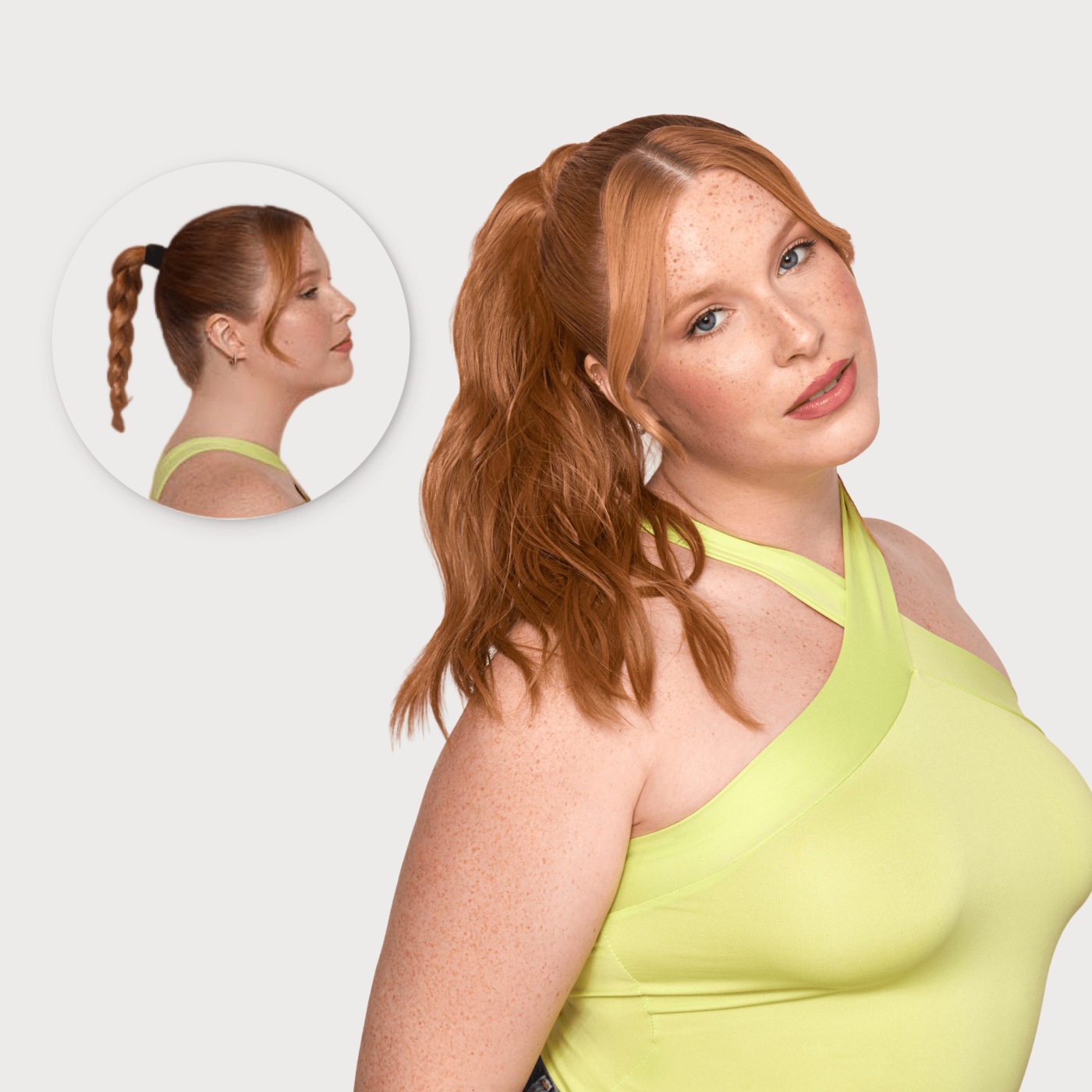 Hi, I'm Aly | Mid-length Curly Ponytail Extension | INH Hair