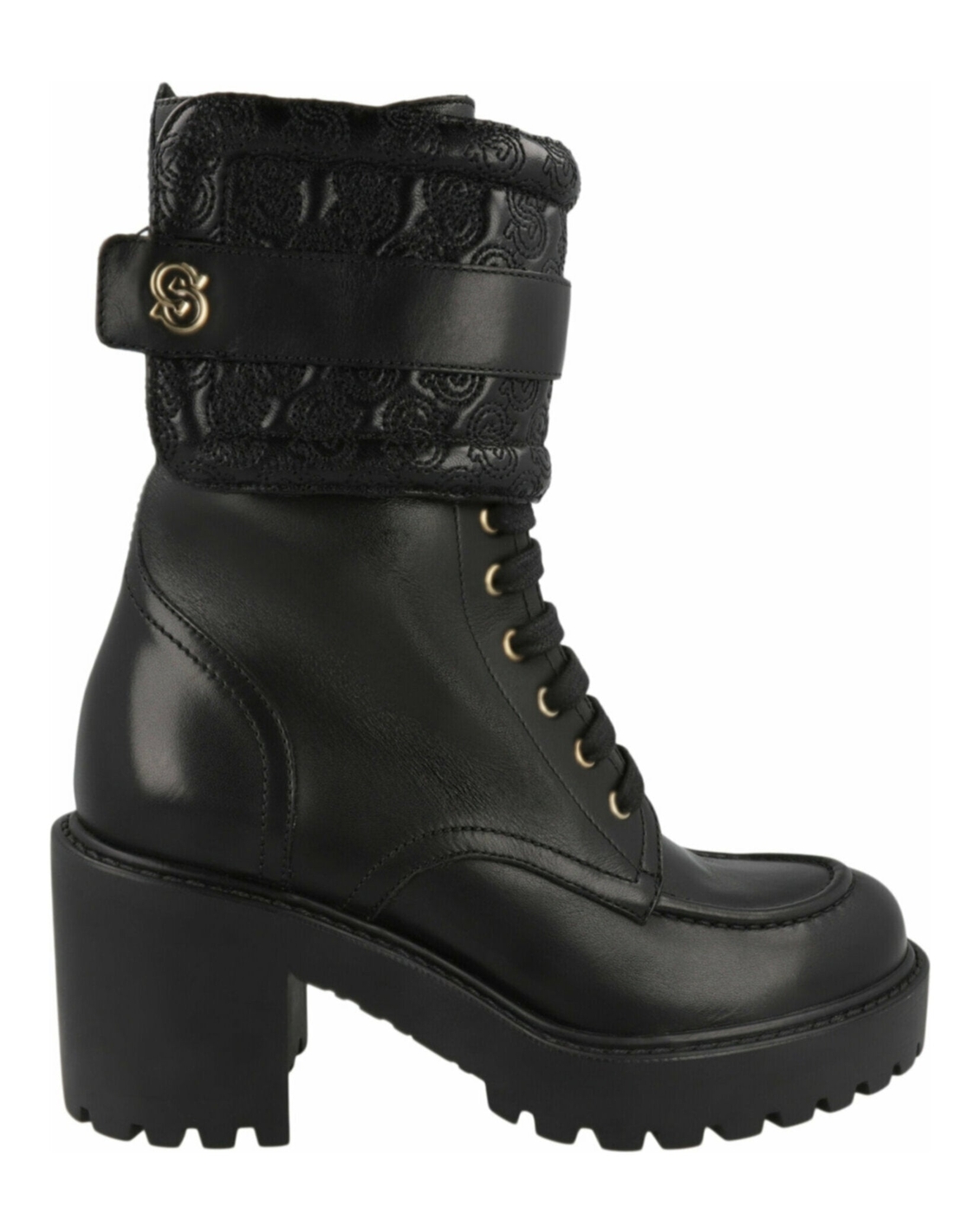 Shiraz Leather Combat Boots
