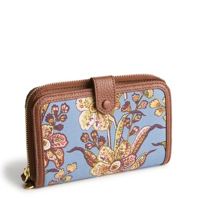 Vera Bradley Women's Oxford Canvas Large Tab Wallet Begonia Fields