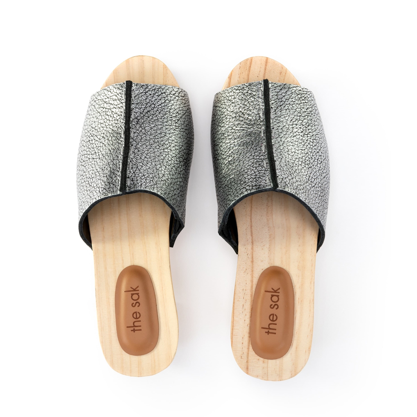 Ella Clog Sandal - Leather - Dark Silver