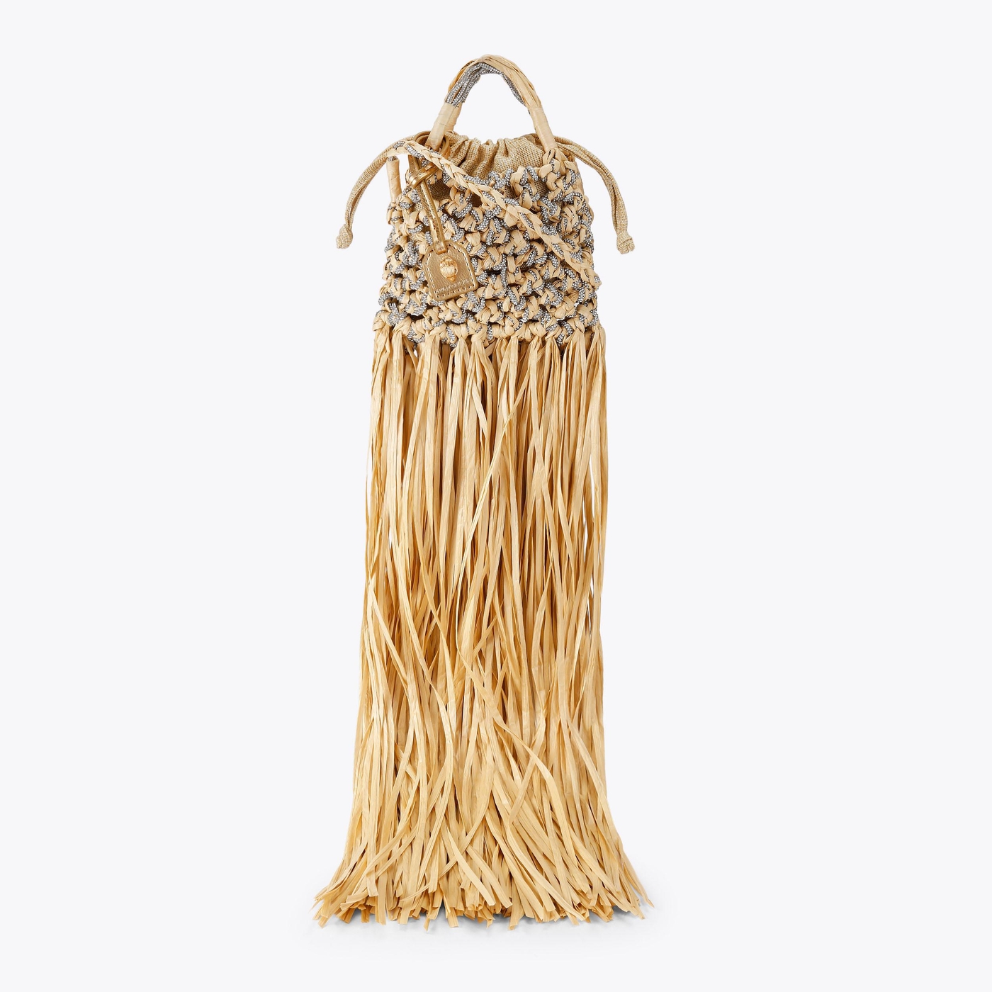 mini macrame crystal bag