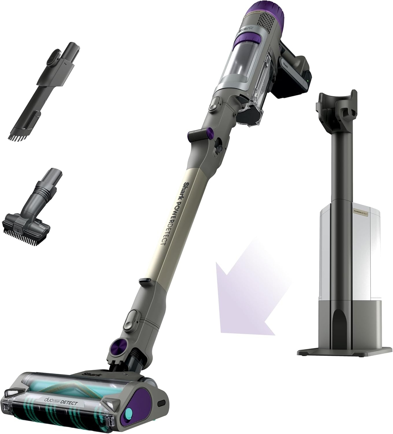 Shark PowerDetect Clean & Empty Cordless Stick Vacuum | Powerful Suction, HEPA Filtration | Carpet & Hard Floor | Portable for Pet Hair | Dark Gray | IP3251