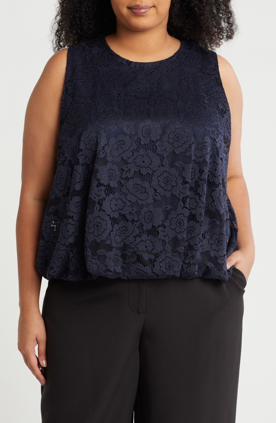 Lace Bubble Hem Tank