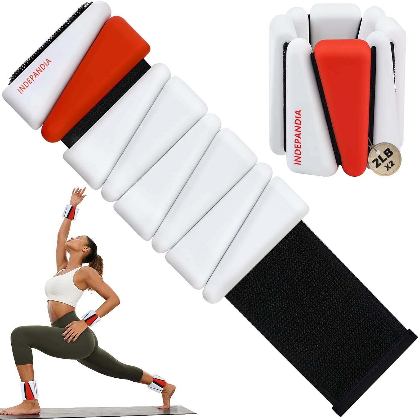 Wrist Ankle Weights for Women & Men, 2lbs/4lbs Adjustable Weighted Bangles to Boost Calorie Burn & Strength, Arm & Leg Weights for Pilates, Yoga, Walking, Barre, Gym & Home Workout