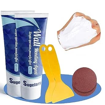Drywall Repair Kits, 2 Pcs Spackle Wall Repair Kit, Wall Surface Spackle Paste, Wall Mending Agent, Quick Solution to Fix The Holes Wherever Home Wall Also Works on Plaster