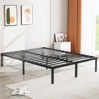 JIONJOY Black 14 Inches Height Duty Metal Platform No Box Spring Needed Bed Frame | Full