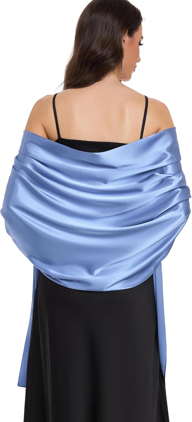Shawls and Wraps for Evening Dresses Satin Shawl Wraps for Women Wedding Formal Shawl