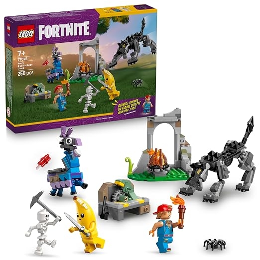 LEGO Fortnite Peely & Sparkplug’s Camp Video Game Building Set 77075 Building Blocks for 7+ Age Boys and Girls