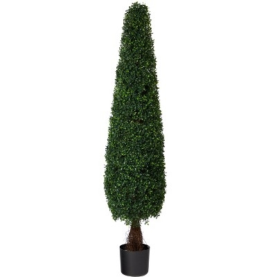 Nearly Natural 5-ft Boxwood Topiary Artificial Tree UV Resistant (Indoor/Outdoor)