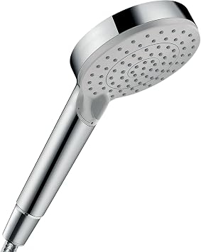 hansgrohe Vernis Blend - wassersparender Duschkopf (EcoSmart), Handbrause mit 2 Strahlarten, runde Duschbrause (100 mm), Sparduschkopf mit Antikalk-Funktion, Chrom, 26340000