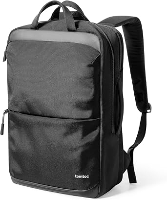 tomtoc 15.6-16 Inch Laptop Backpack, 24L Shockproof Tech Backpack with EVA Cushion, Water-resistant Commuter Daypack for Work, Business, College, Campus Life, Weekend Trip