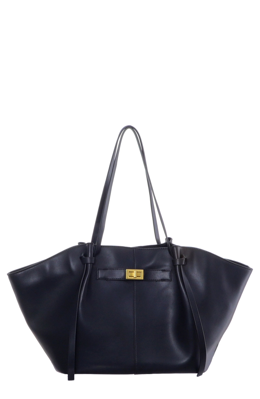 Belted Faux Leather Tote