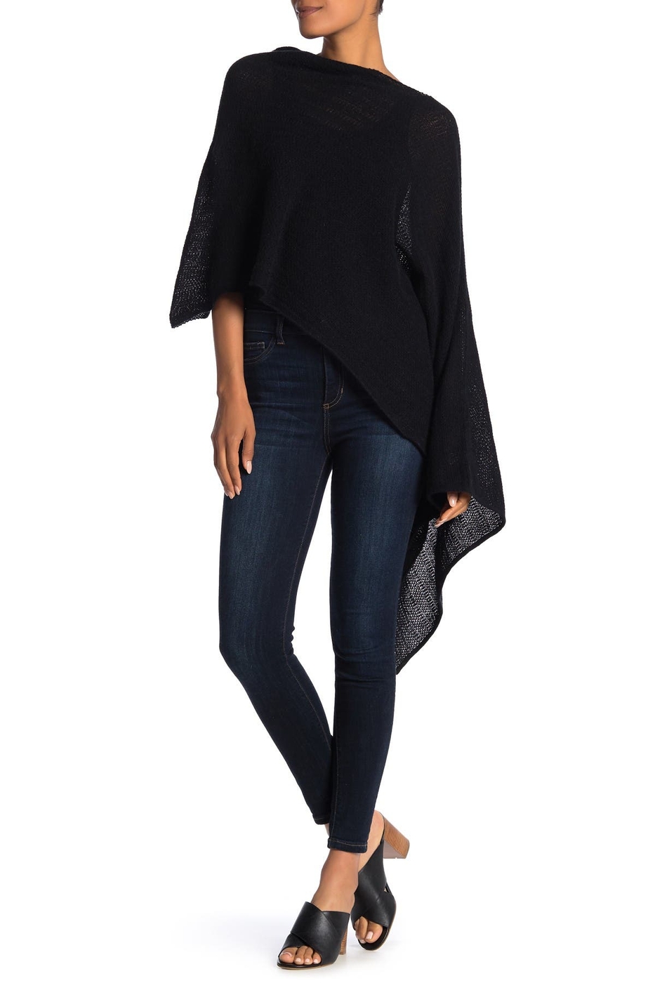 Lightweight Lambswool Cowl Neck Poncho
