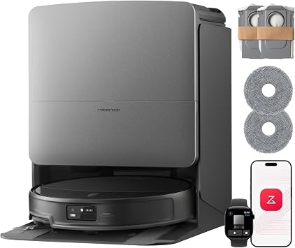 roborock Saros 20 Set Robot Aspirateur Laveur, Châssis AdaptiLift 3.0