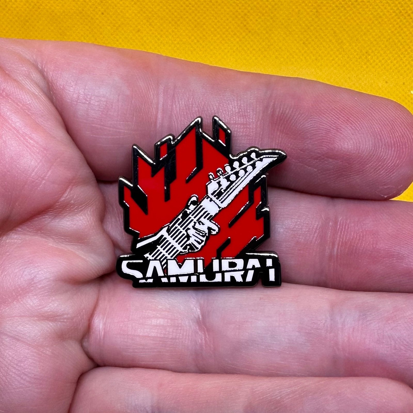 Cyberpunk 2077 Samurai enamel pin video games