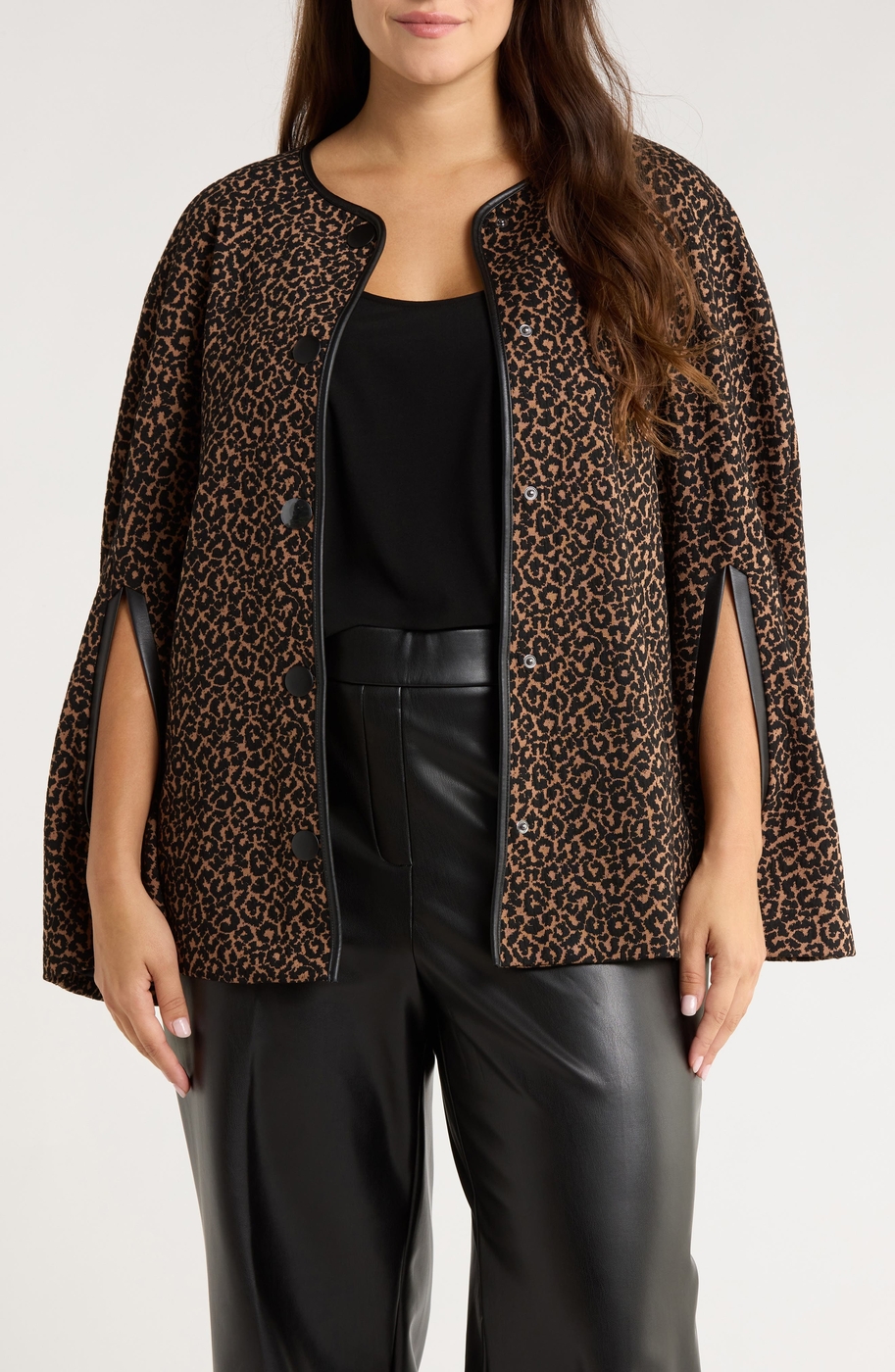 Leopard Jacquard Cape